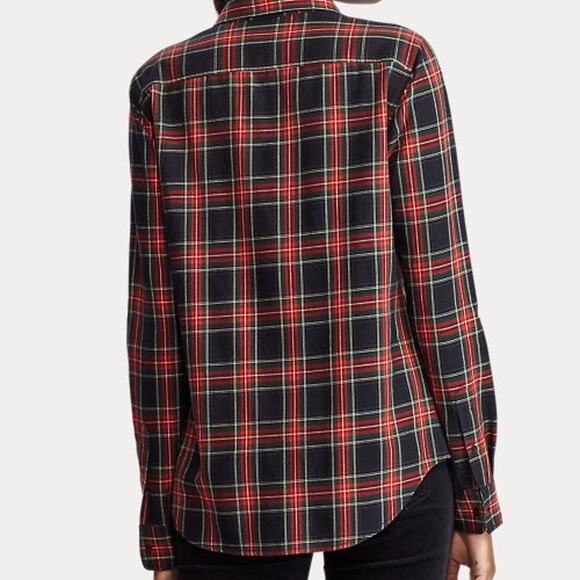 Ralph Lauren Tartan Plaid Button Up Shirt Size Small Petite - Picture 2 of 7